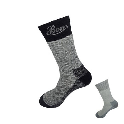 Breathable Mid-calf Sports Socks with Patchwork Design