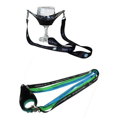 PVC Wine Glass Holders Lanyard