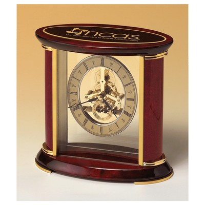 Skeleton Clock with Rosewood Piano Accents