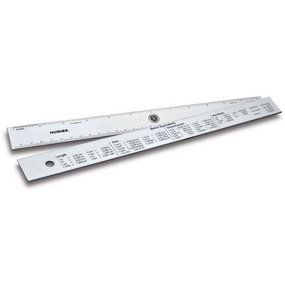 12" Ruler with Metric Conversions Table on back