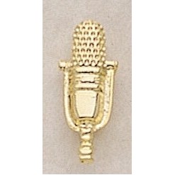 Microphone Marken Design Cast Lapel Pin (Up to 7/8")