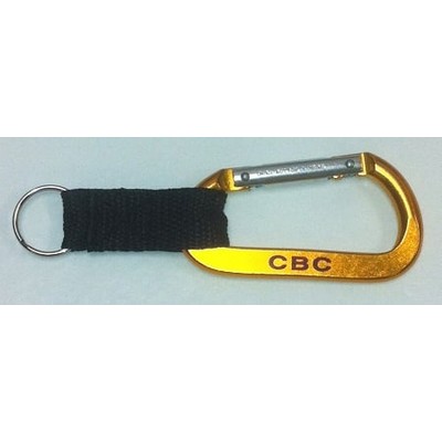 Gold Carabiner w/Web Strap