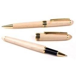 Illusion™ Wooden Ballpoint Pen & Rollerball Pen Set