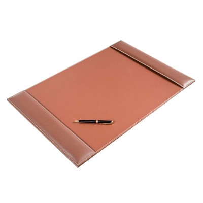 Rustic Brown Leather Side-Rail Desk Pad (25.5"x17.25")