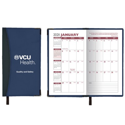 Monthly Ascot 2 Tone Vinyl Soft Cover Planner (2 Color)