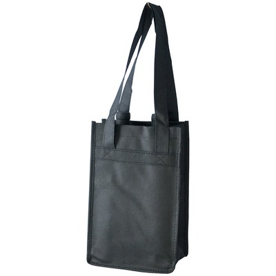 Non Woven Polypropylene 2 Bottle Wine Bag (7"x4"x11"x4")