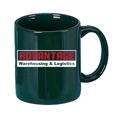 11 Oz. Hunter Green C-Handle Mug