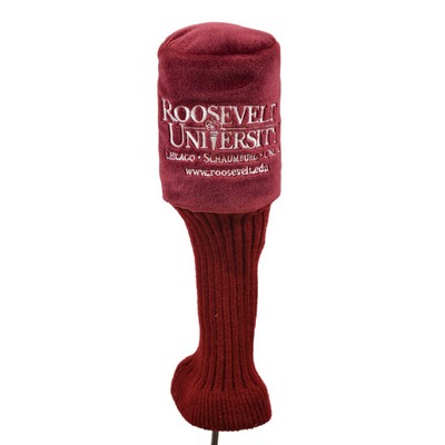 Barrel style Plush Maroon Golf Head Cover