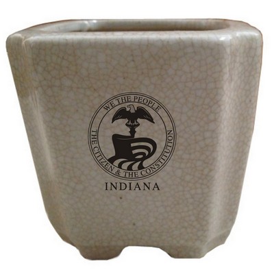 3" Speckled Finish Ceramic Pot