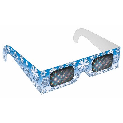 Winter Snow Flake Rainbow Glasses - Stock Imprint