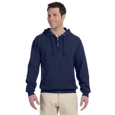 Jerzees Adult NuBlend® Fleece Quarter-Zip Pullover Hooded Sweatshirt