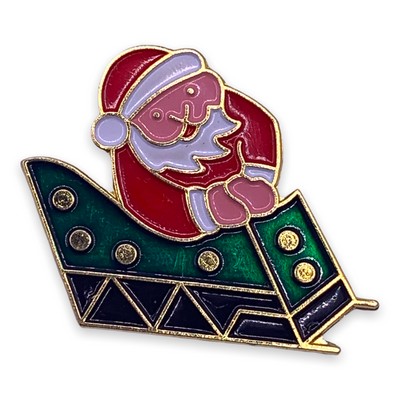 Santa in Sleigh Lapel Pin