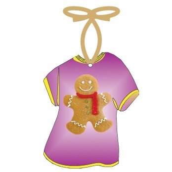 Gingerbread Man Promotional T-Shirt Ornament (16 Square Inch)