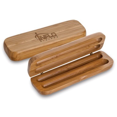 Eco-Friendly Bamboo Double Pen Box