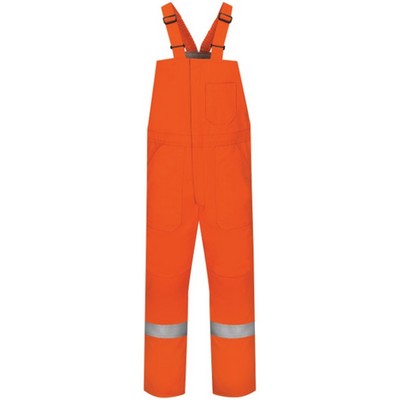 Men's Deluxe Insulated Bib Overall w/ Reflective Trim - Orange