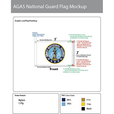 Army National Guard Flags 2x3 foot