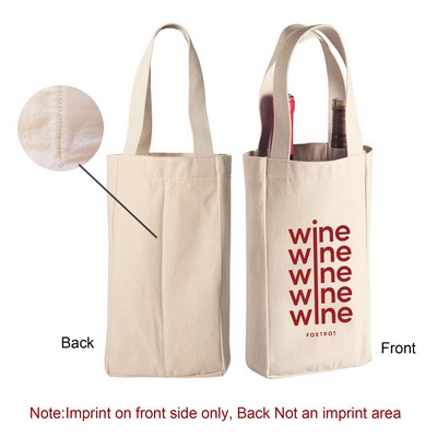 10 Oz. Cotton Canvas Wine Bottle Gift Tote Bag-CLOSE OUT