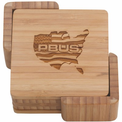 Bamboo Coaster Set