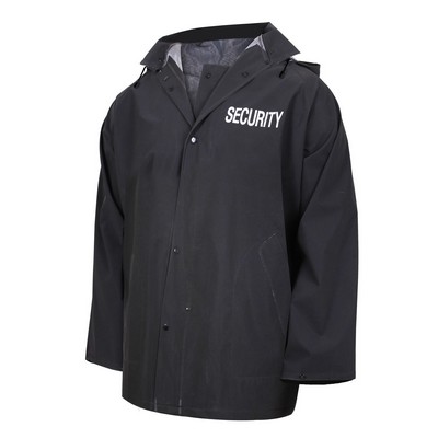 Black Security Rain Jacket (S-XL)