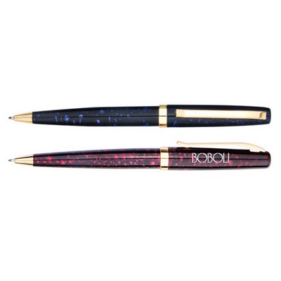 Marble Finish Metal Barrel Pen