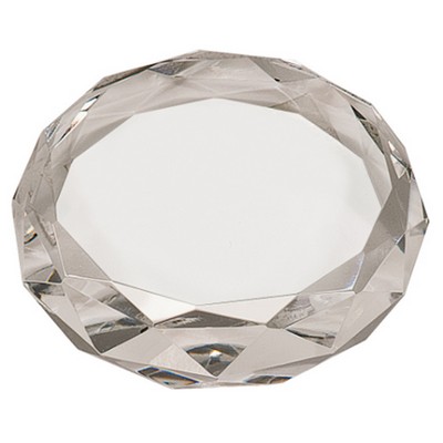 3" Round Crystal Paperweight