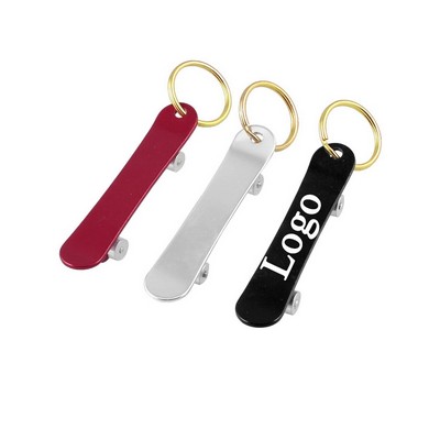 Skateboard Bottle Opener Keychain