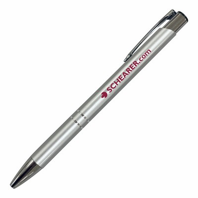 Hamilton2 Aluminum Metallic Clip Plunger Action Ball Point Pen (3-5 Days)