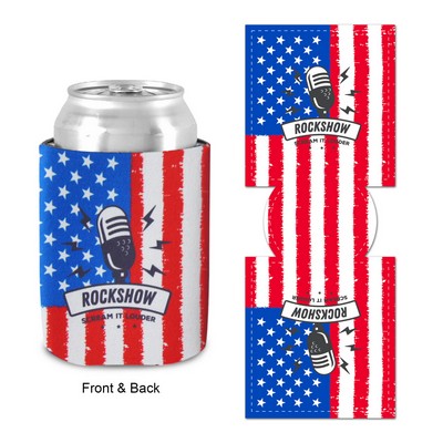 Flag Design Sublimated Collapsible Can Cooler