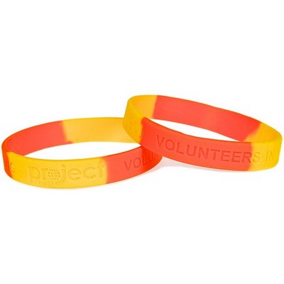 Segment Debossed Silicone Wristband