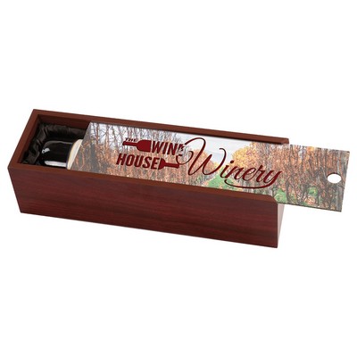 Rosewood Finish Wine Box with Sublimatable Lid