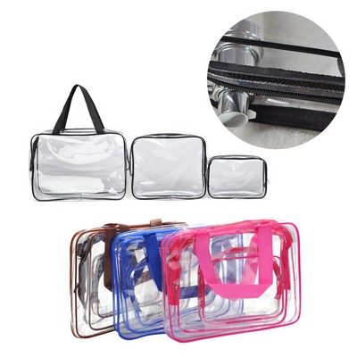 3-In-1 Clear PVC Makeup Bags