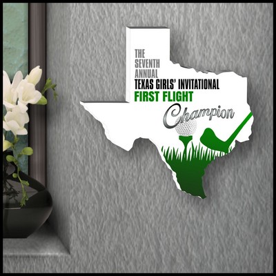 12" Texas White Acrylic Plaque