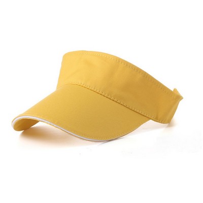 Custom Embroidery Cotton Sport Sun Visor Cap