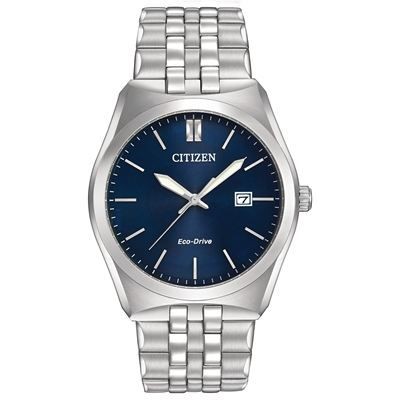 Citizen Men's Corso Eco-Drive Stainless Steel Watch w/Blue Dial