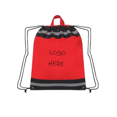 Reflective Non-woven Drawstring Bag