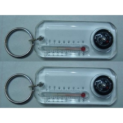 Acrylic Compass Keychain