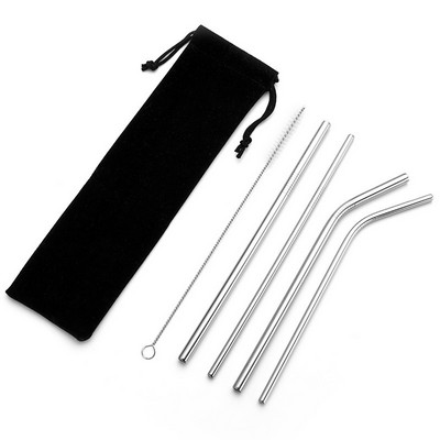 Stainless steel colored metal straws