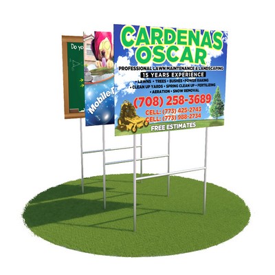 6" x 24" - Yard Signs -4mm Coroplast Full Color 2 Side-No H Stakes -4/4