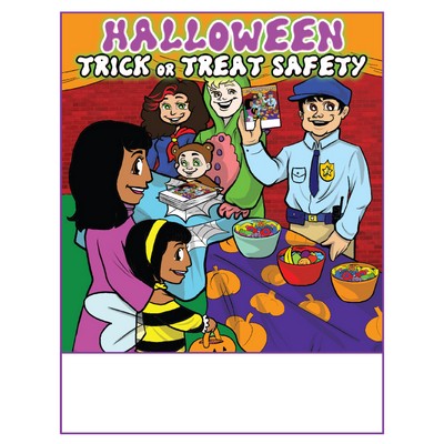 Trick or Treat Safety Imprintable Coloring and Activity Book