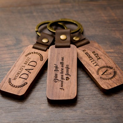 Engraved Wooden Tag - Rectangle