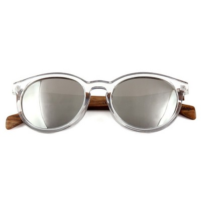 Wooden Series Ebony, Zebra & Rosewood, Round Sunglasses (SHUKSAN)