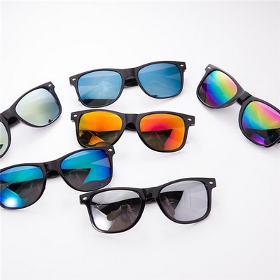 Classic Neon Sunglasses w/Mirrored Lens