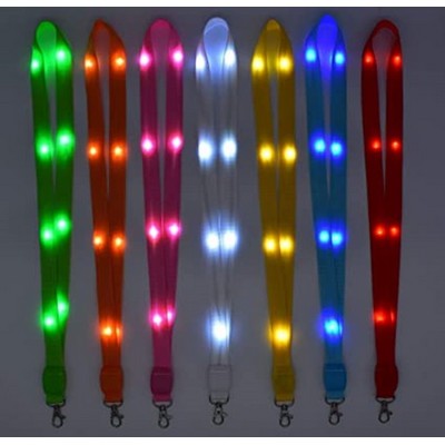 LED Light Up Flashing Lanyards