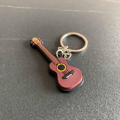 Silicone Ukulele Keychain