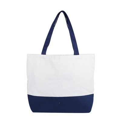 Heavy Cotton Canvas Two Tone Tote Bag