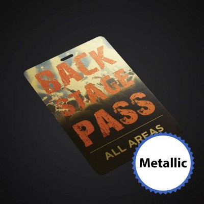 3 3/4 x 5 1/2 Prem Event Badge-Metallic