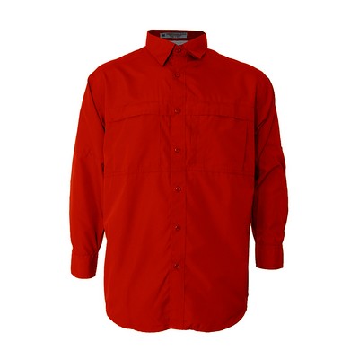 Men's Pescador Polyester Long Sleeve Fishing Shirt-Tall