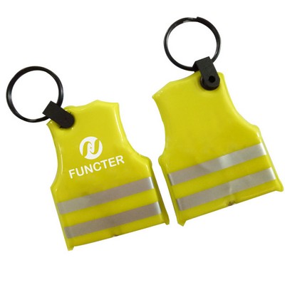 Vest Shaped PVC Flashlight Keychain