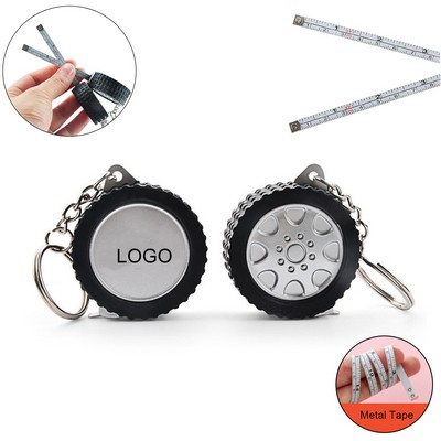 Tire Shape Keychain Measuring Tape