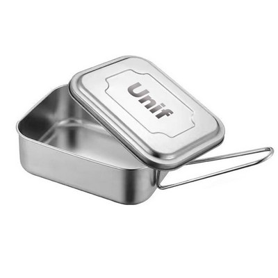 Square 304 Stainless Steel Bento Box Lunch Boxes